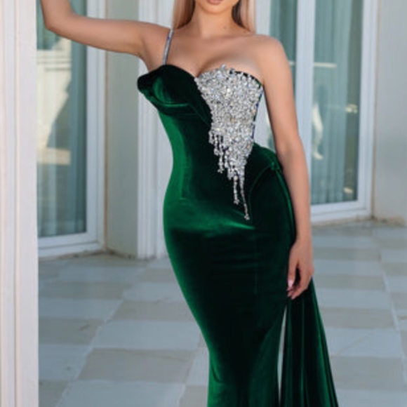 Shimmering Sequins and Sculpted Silhouette: The Portia and Scarlett Red Carpet Gown